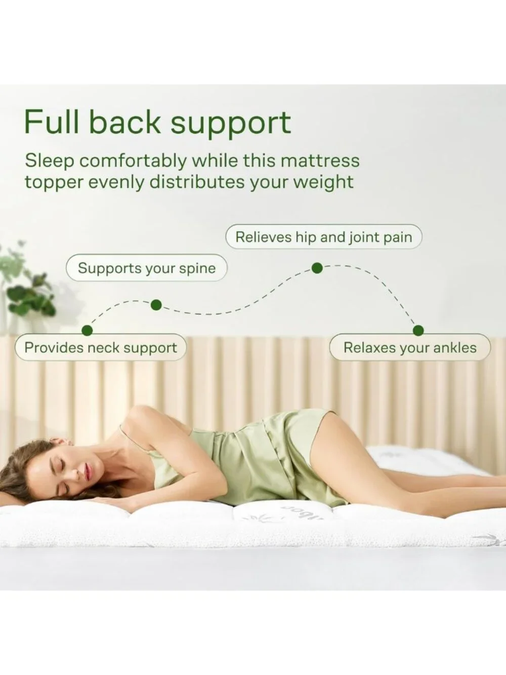 Ultra Soft Twin XL Mattress Topper for Back Pain Relief & Comfort - Sleep